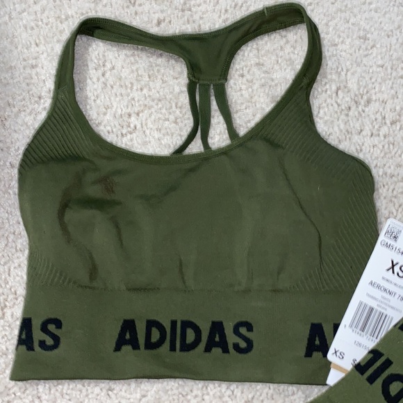 Olive green Adidas work out set - Picture 3 of 5